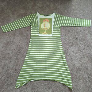Gudrun Sjoden Artsy Green Dress Size Small